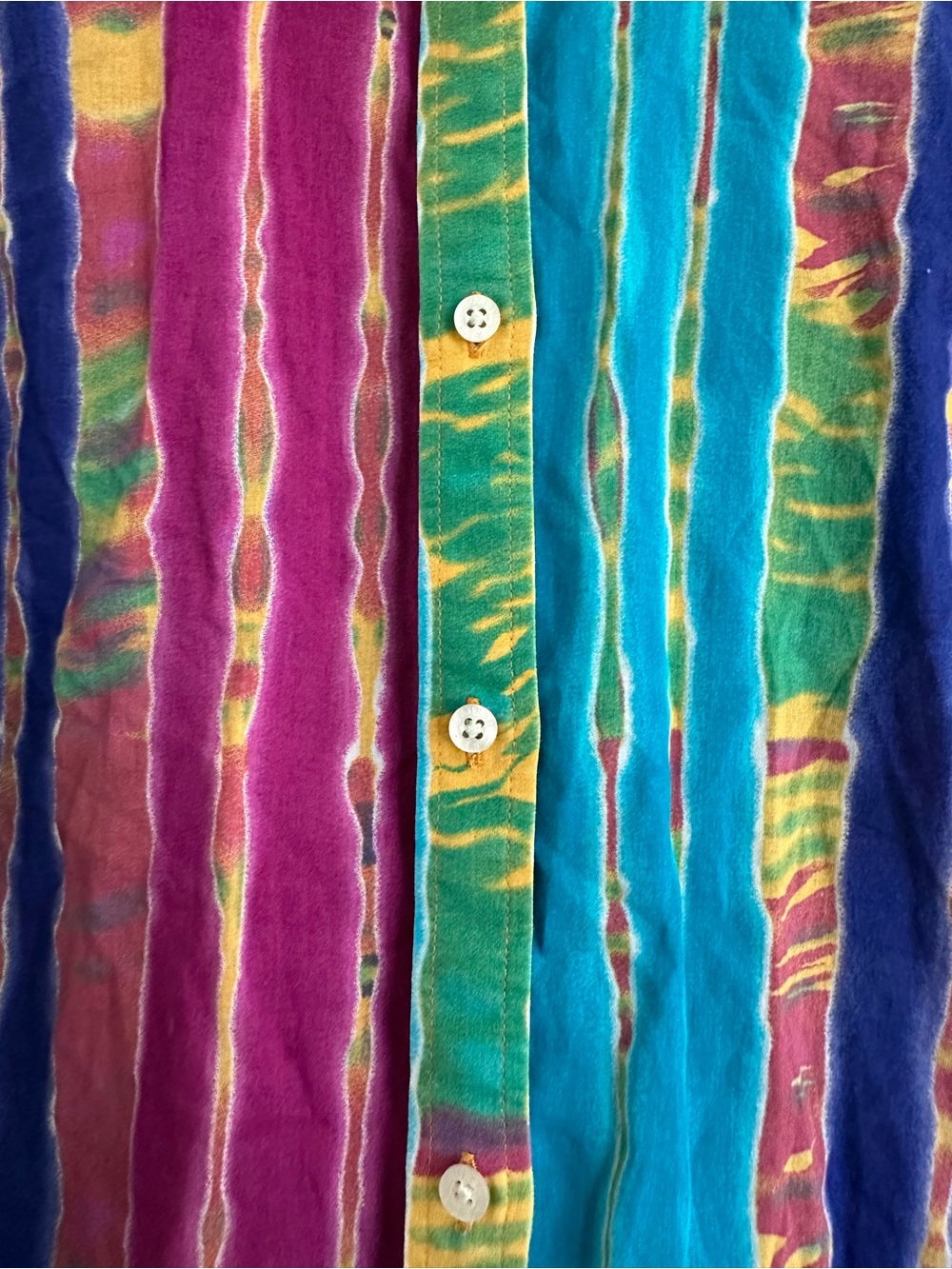 Lauren RALPH LAUREN Women's Shirt Colorful ABSTRACT Stripe 3/4 Sleeve Size 2X - Picture 2 of 5